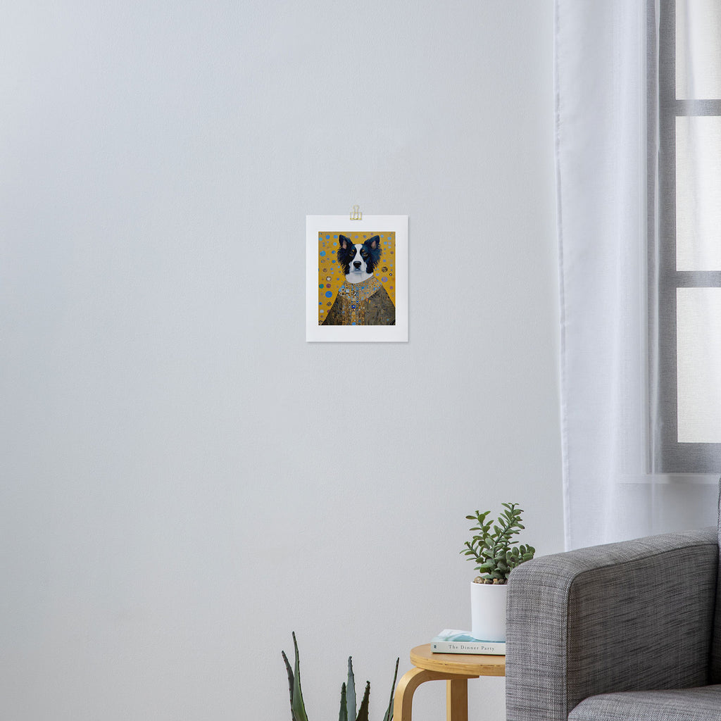 Gustav Klimt Style Dog in a Ceremonial Robe Art Print Gallery Image 3