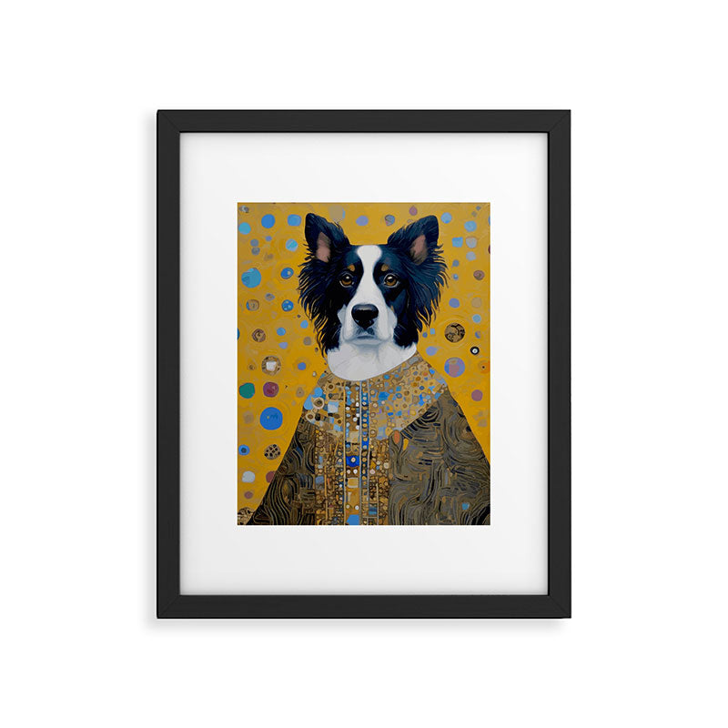 Gustav Klimt Style Dog in a Ceremonial Robe Framed Art Print Gallery Image 6