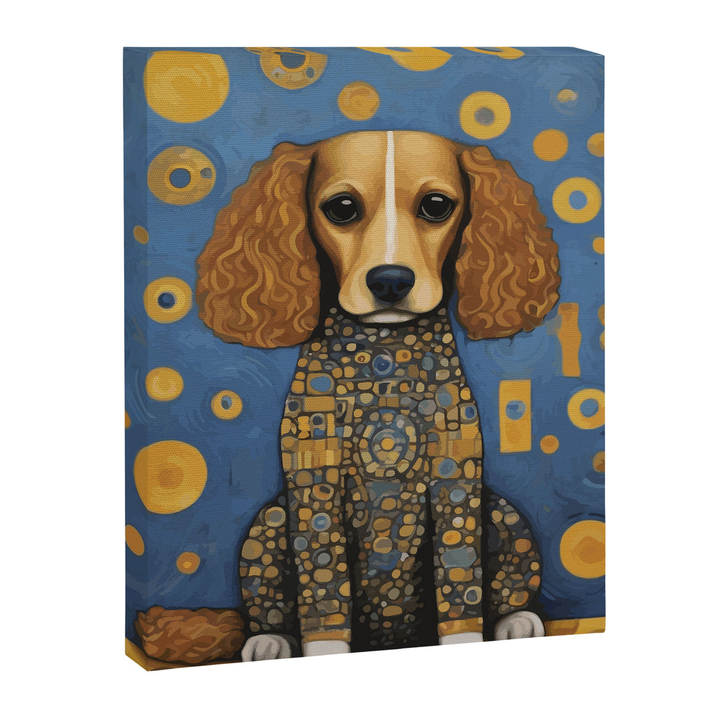 Gustav Klimt Style Dog in Blue and Gold Costume Canvas Print Gallery Image 8