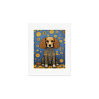 Gustav Klimt Style Dog in Blue and Gold Costume Art Print Gallery Image 1