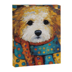 Gustav Klimt Style Dog with a Colorful Scarf Canvas Print Gallery Image 3