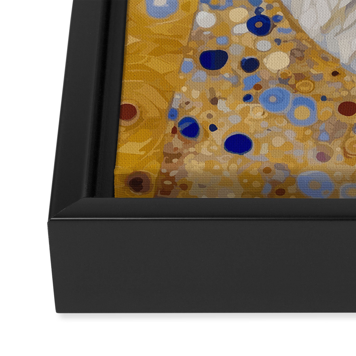 Gustav Klimt Style Dog with Colorful Patterns Framed Canvas Print Gallery Image 3