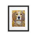 Gustav Klimt Style Dog with Colorful Patterns Framed Art Print Gallery Image 6