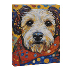 Gustav Klimt Style Dog with Colorful Scarf and Confetti Ears Canvas Print Gallery Image 8