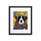 Gustav Klimt Style Dog with Colorful Scarf Framed Art Print Gallery Image 6