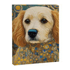 Gustav Klimt Style Dog with Geometric Patterns Canvas Print Gallery Image 3