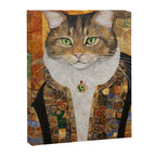 Gustav Klimt Style Tabby Cat with Diplomatic Immunity Canvas Print Gallery Image 3