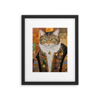 Gustav Klimt Style Tabby Cat with Diplomatic Immunity Framed Art Print Gallery Image 6