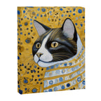 Gustav Klimt Style Tuxedo Cat with Striped Coat Canvas Print Gallery Image 8