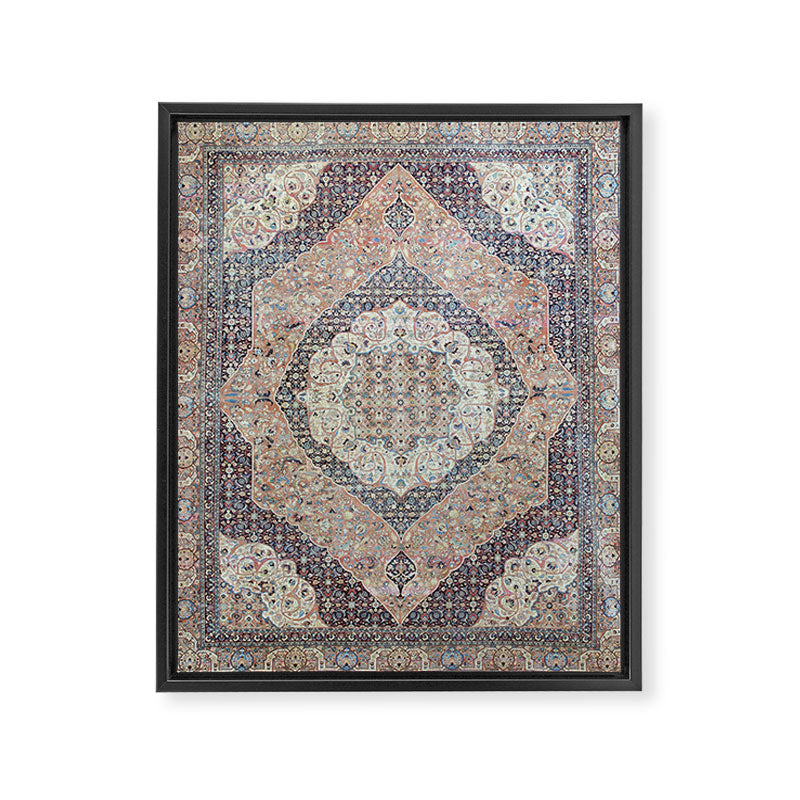 Haj Jalili Tabriz Persian Rug Print Framed Canvas Print Gallery Image 3
