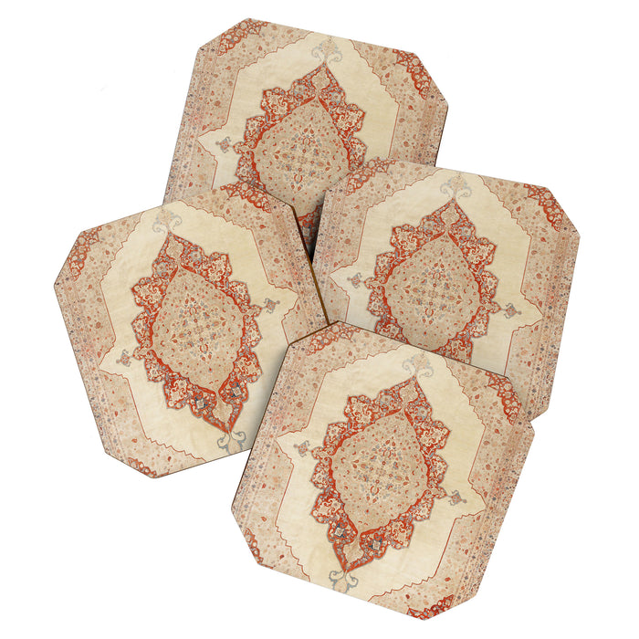 Haji Jalili Tabriz Persian Rug Print Coaster Gallery Image 1