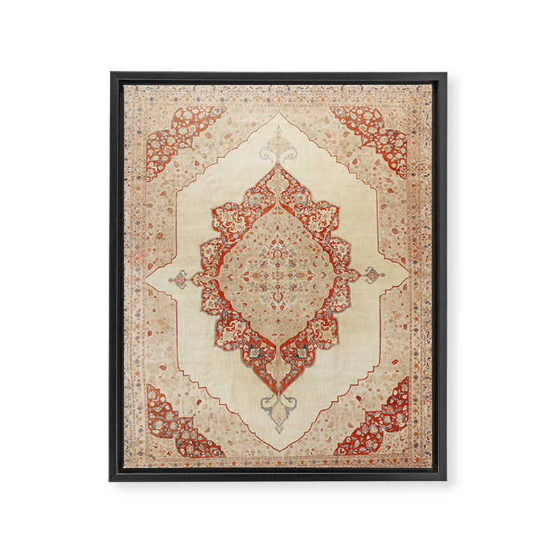Haji Jalili Tabriz Persian Rug Print Framed Canvas Print Gallery Image 3