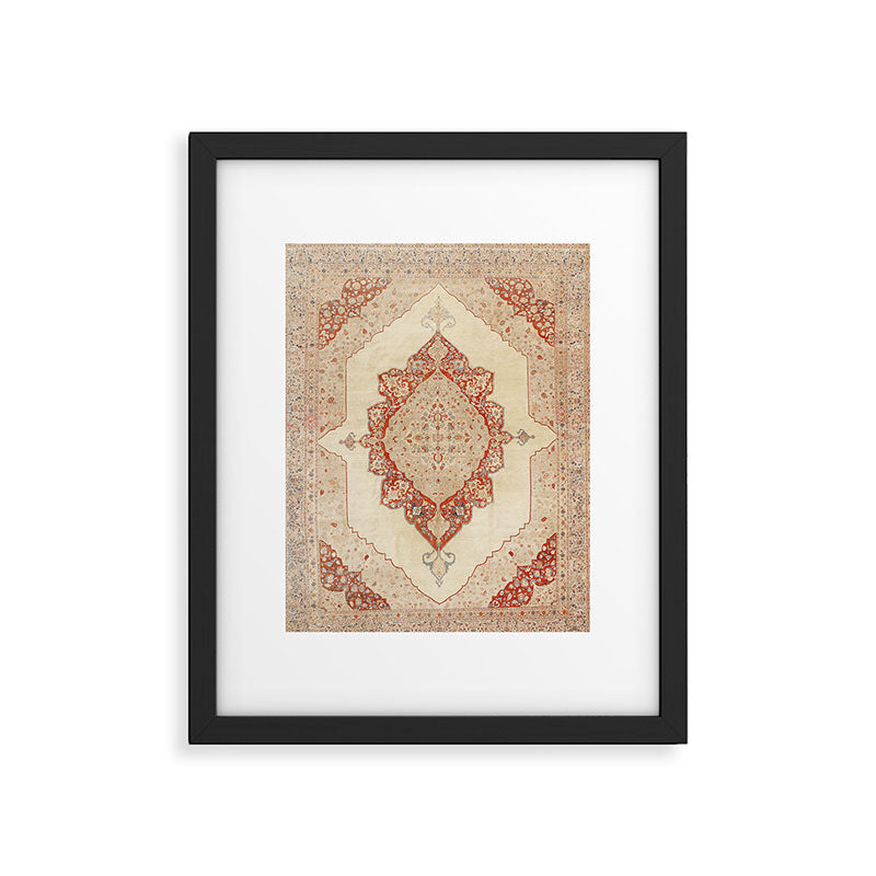 Haji Jalili Tabriz Persian Rug Print Framed Art Print Gallery Image 4