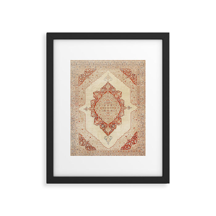Haji Jalili Tabriz Persian Rug Print Framed Art Print Gallery Image 1