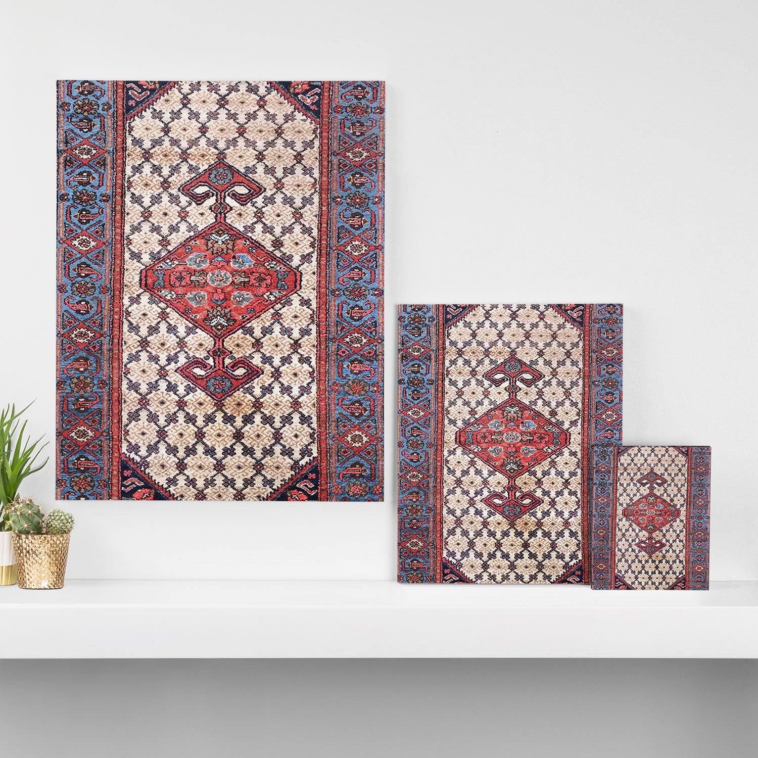 Hamadan  Antique Persian Rug Print Canvas Print Gallery Image 3