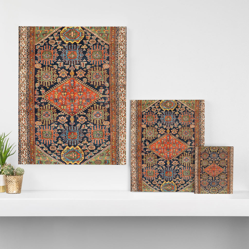Hamadan  Antique West Persian Rug Print Canvas Print Gallery Image 3