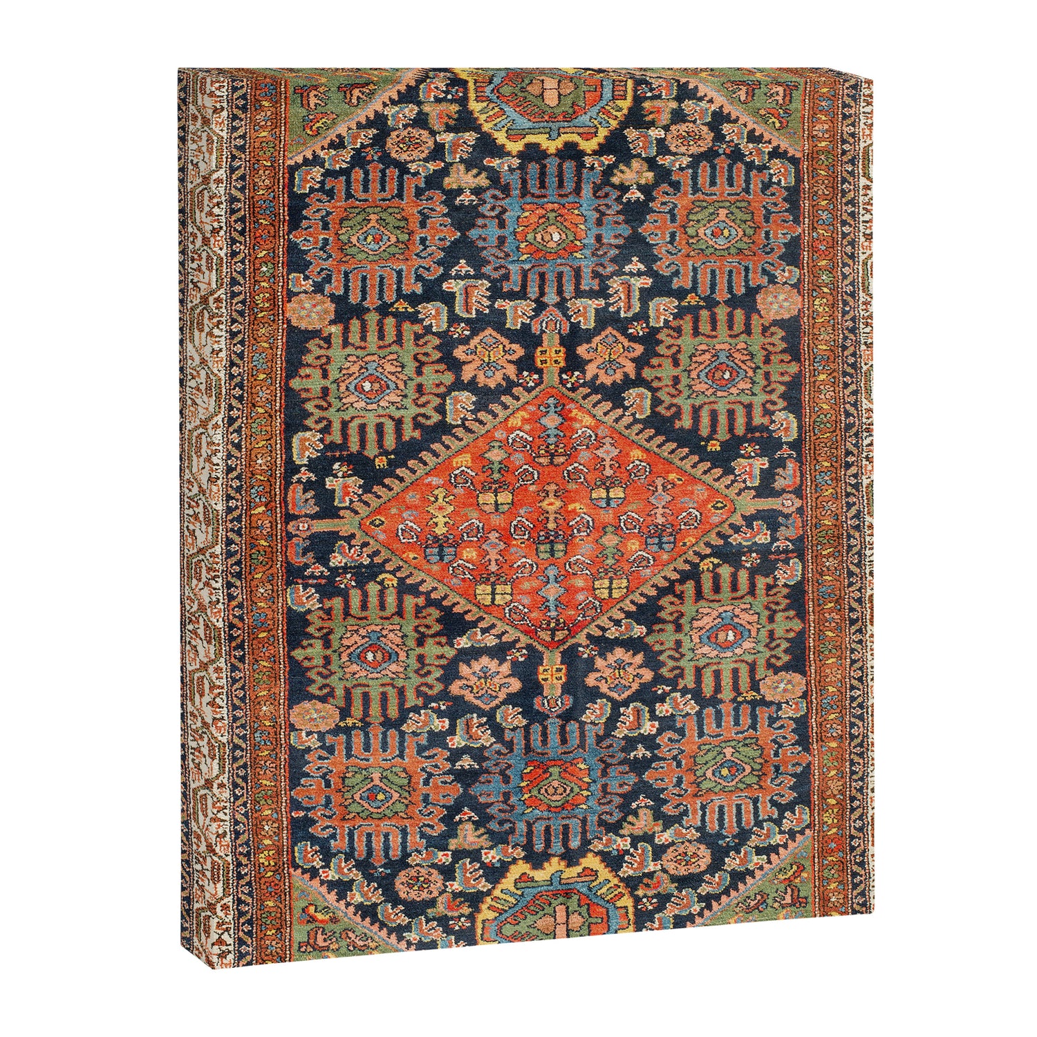 Hamadan  Antique West Persian Rug Print Canvas Print Gallery Image 3