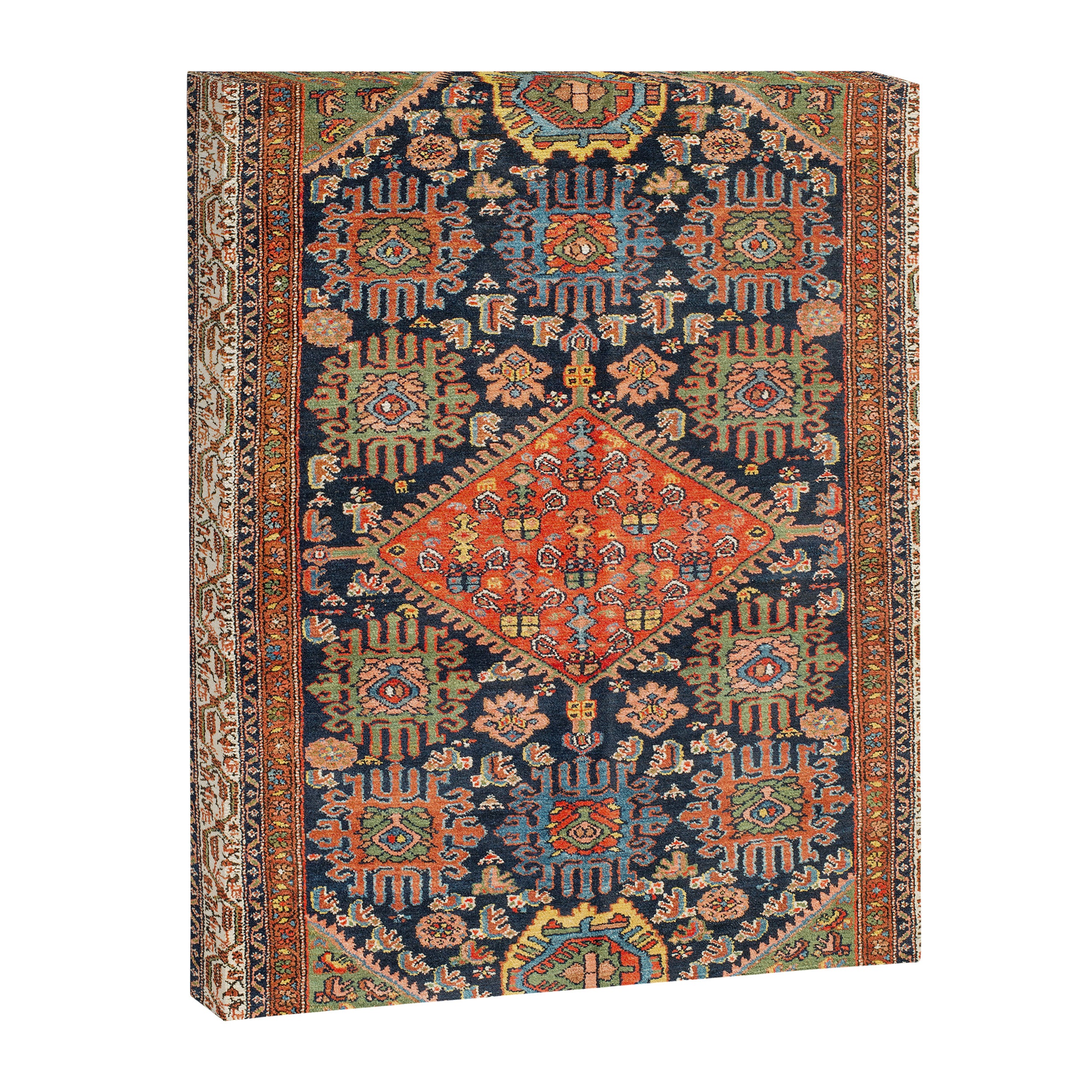 Hamadan  Antique West Persian Rug Print Canvas Print Gallery Image 3