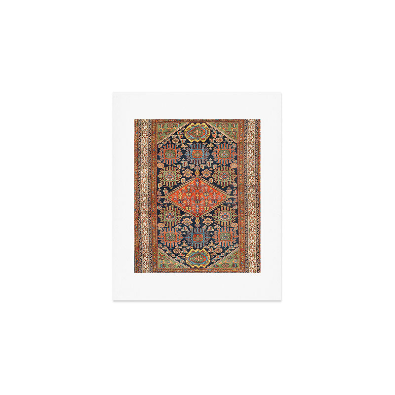Hamadan  Antique West Persian Rug Print Art Print Gallery Image 1