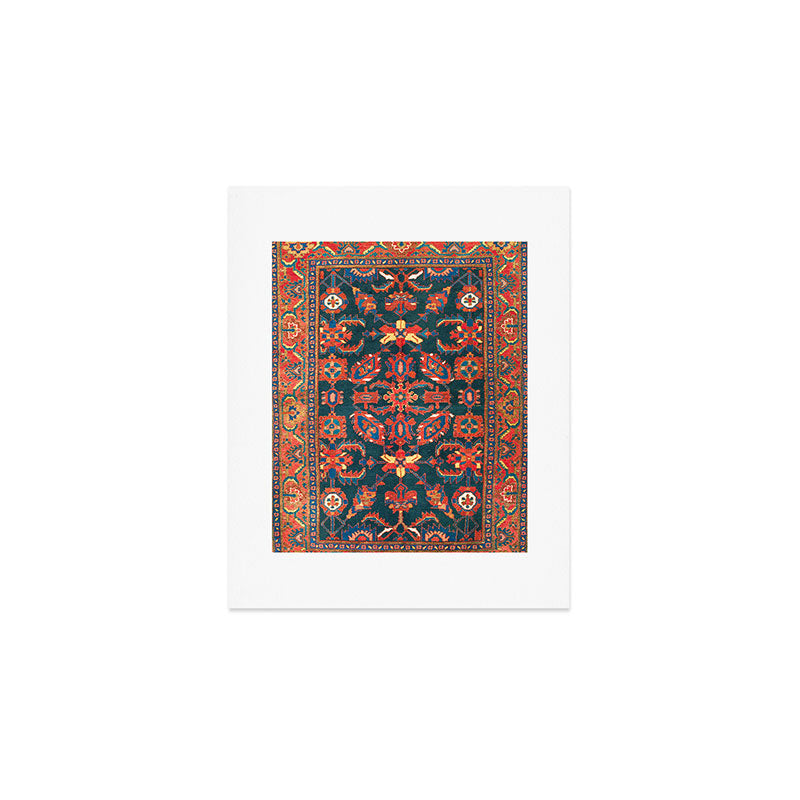Hamadan West Persian Rug Print Art Print Gallery Image 1