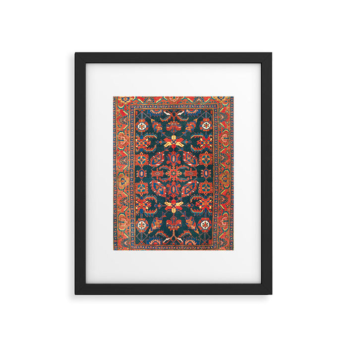 Hamadan West Persian Rug Print Framed Art Print Gallery Image 1