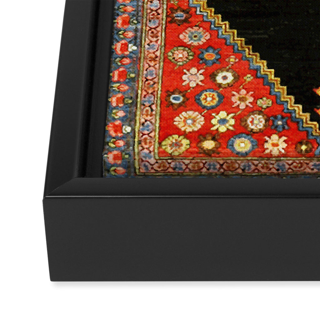 Hamedan Antique Persian Rug Print Framed Canvas Print Gallery Image 3