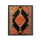 Hamedan Antique Persian Rug Print Framed Canvas Print Gallery Image 3