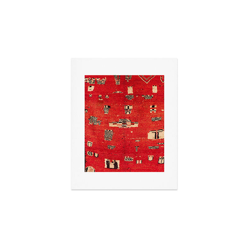 Haouz  Antique Morocco North African Pile Rug Art Print Gallery Image 1