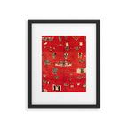 Haouz  Antique Morocco North African Pile Rug Framed Art Print Gallery Image 4