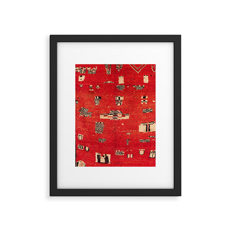 Haouz  Antique Morocco North African Pile Rug Framed Art Print Gallery Image 4