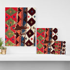 Haymana  Antique Ankara Turkish Kilim Fragment Print Canvas Print Gallery Image 3