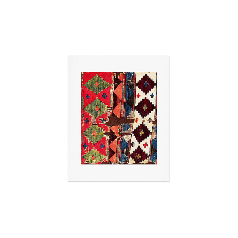 Haymana  Antique Ankara Turkish Kilim Fragment Print Art Print Gallery Image 1