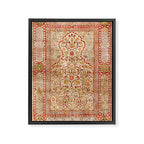 Hereke Northwest Anatolian Silk Rug Print Framed Canvas Print Gallery Image 3