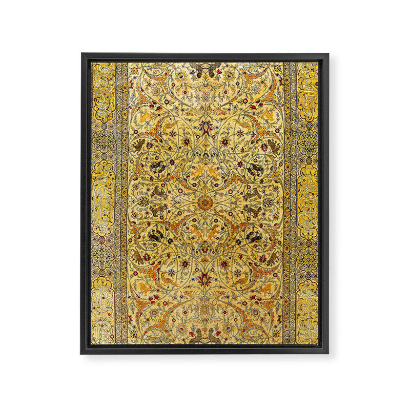 Hereke Northwest Anatolian Silk Rug Print Framed Canvas Print Gallery Image 3