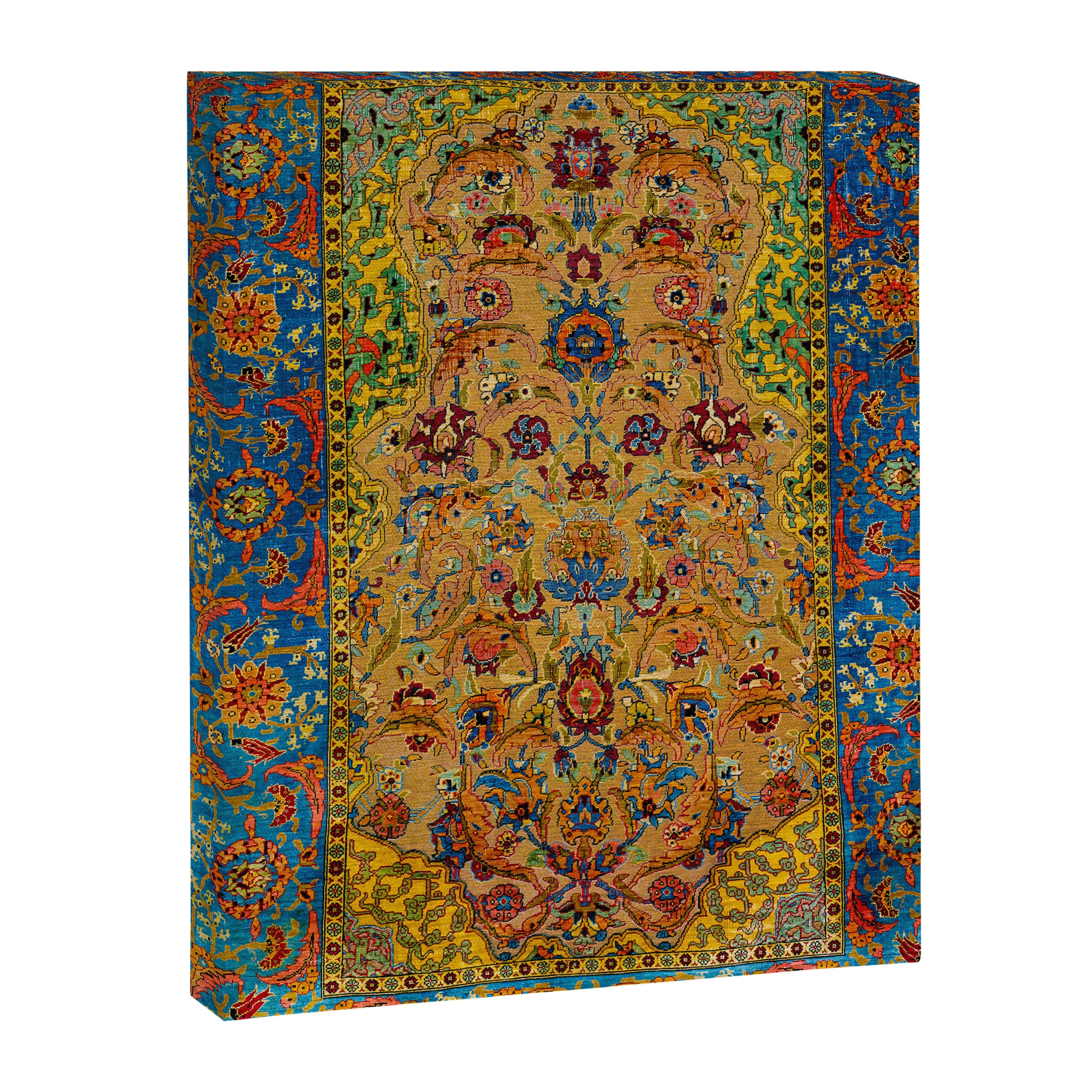 Hereke Vintage Persian Silk Rug Print Canvas Print Gallery Image 3