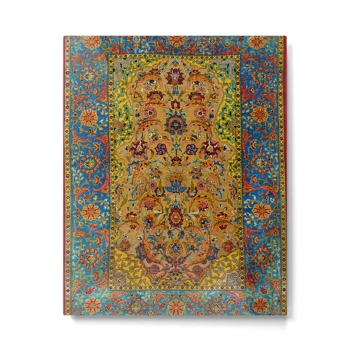 Hereke Vintage Persian Silk Rug Print Metal Print Gallery Image 1