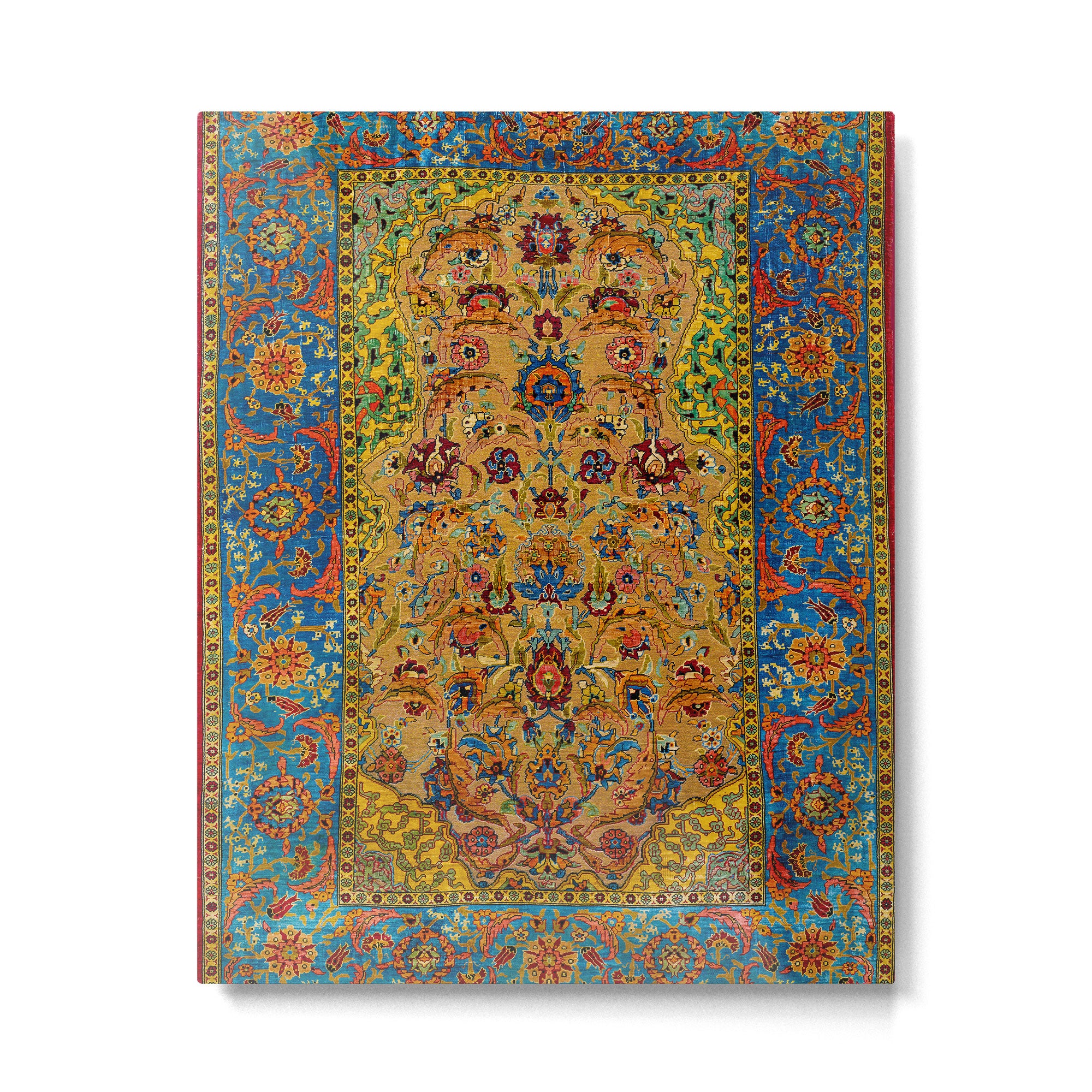 Hereke Vintage Persian Silk Rug Print Metal Print Gallery Image 4