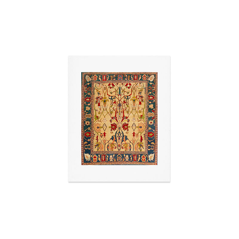 Heriz Antique Persian Rug Print Art Print Gallery Image 1