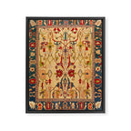 Heriz Antique Persian Rug Print Framed Canvas Print Gallery Image 3