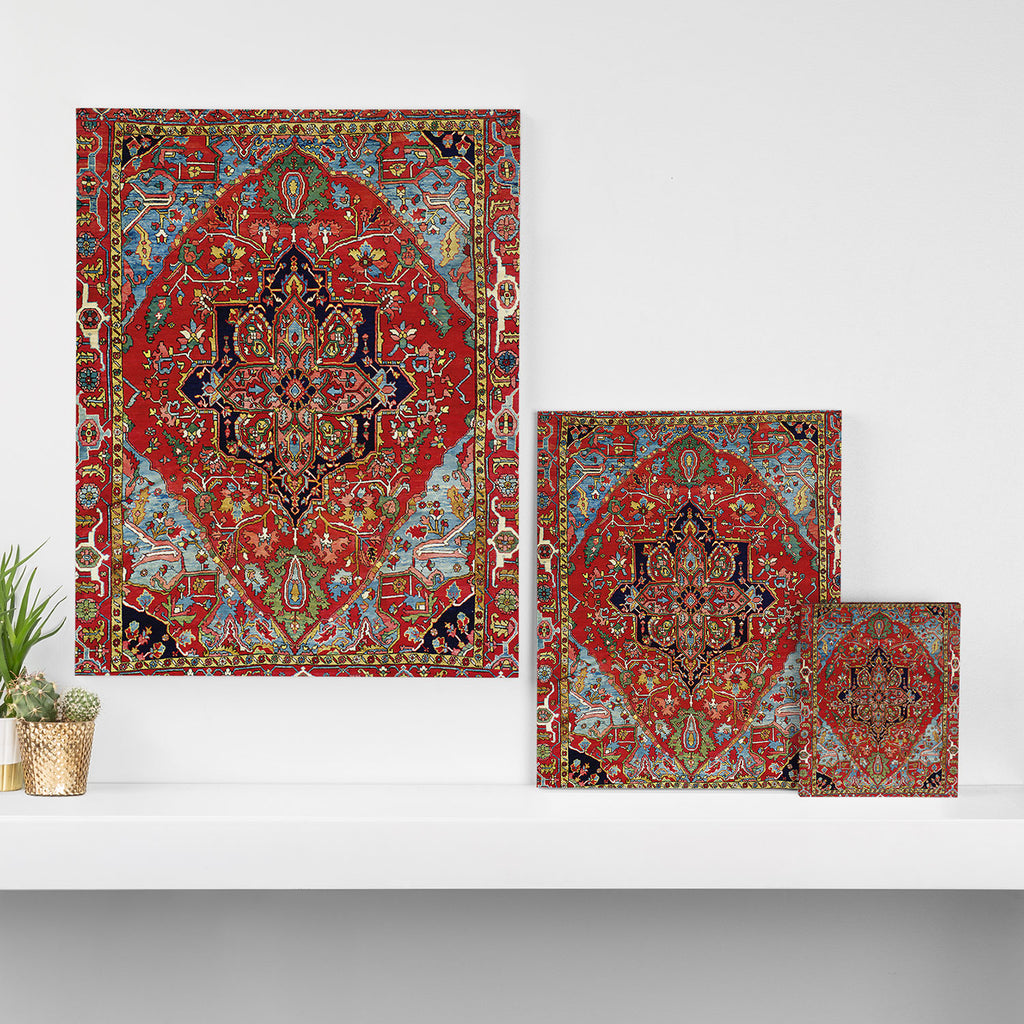 Heriz  Antique Persian Rug Print Canvas Print Gallery Image 3
