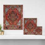 Heriz  Antique Persian Rug Print Canvas Print Gallery Image 3