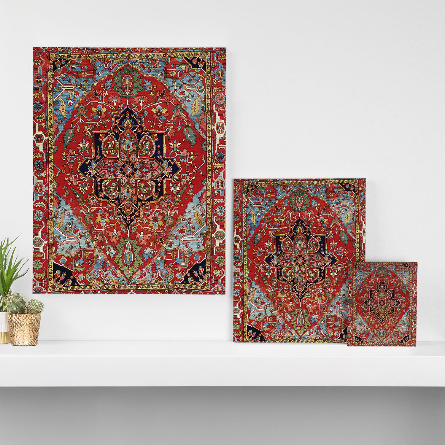 Heriz  Antique Persian Rug Print Canvas Print Gallery Image 3