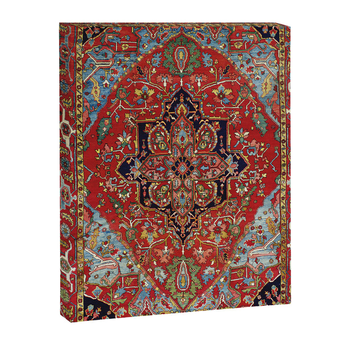 Heriz  Antique Persian Rug Print Canvas Print Gallery Image 1