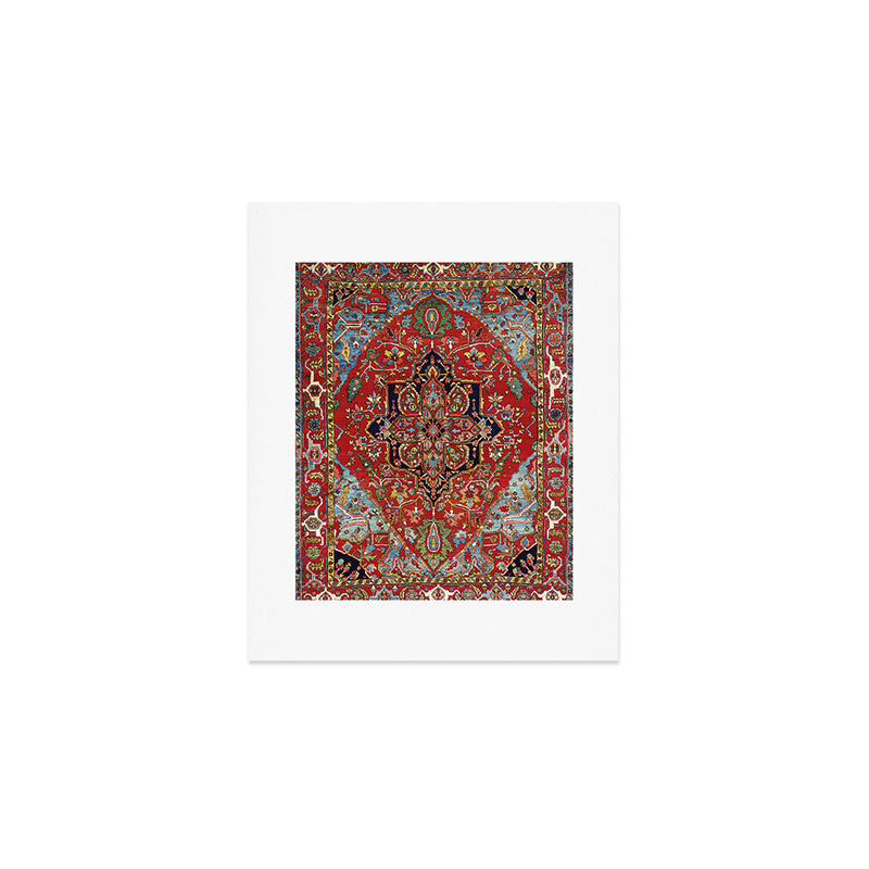 Heriz  Antique Persian Rug Print Art Print Gallery Image 1