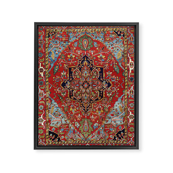 Heriz  Antique Persian Rug Print Framed Canvas Print Gallery Image 1