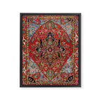 Heriz  Antique Persian Rug Print Framed Canvas Print Gallery Image 3