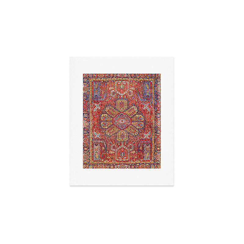 Heriz Azerbaijan Northwest Persian Carpet Print Art Print Gallery Image 1