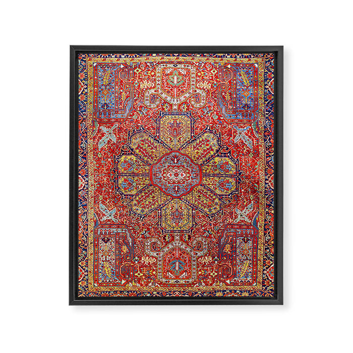 Heriz Azerbaijan Northwest Persian Carpet Print Framed Canvas Print Gallery Image 1