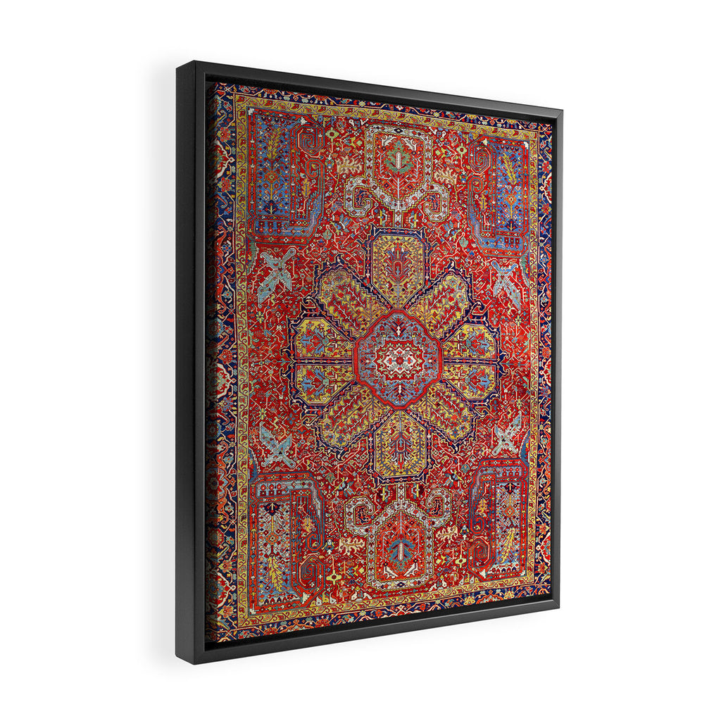 Heriz Azerbaijan Northwest Persian Carpet Print Framed Canvas Print Gallery Image 2