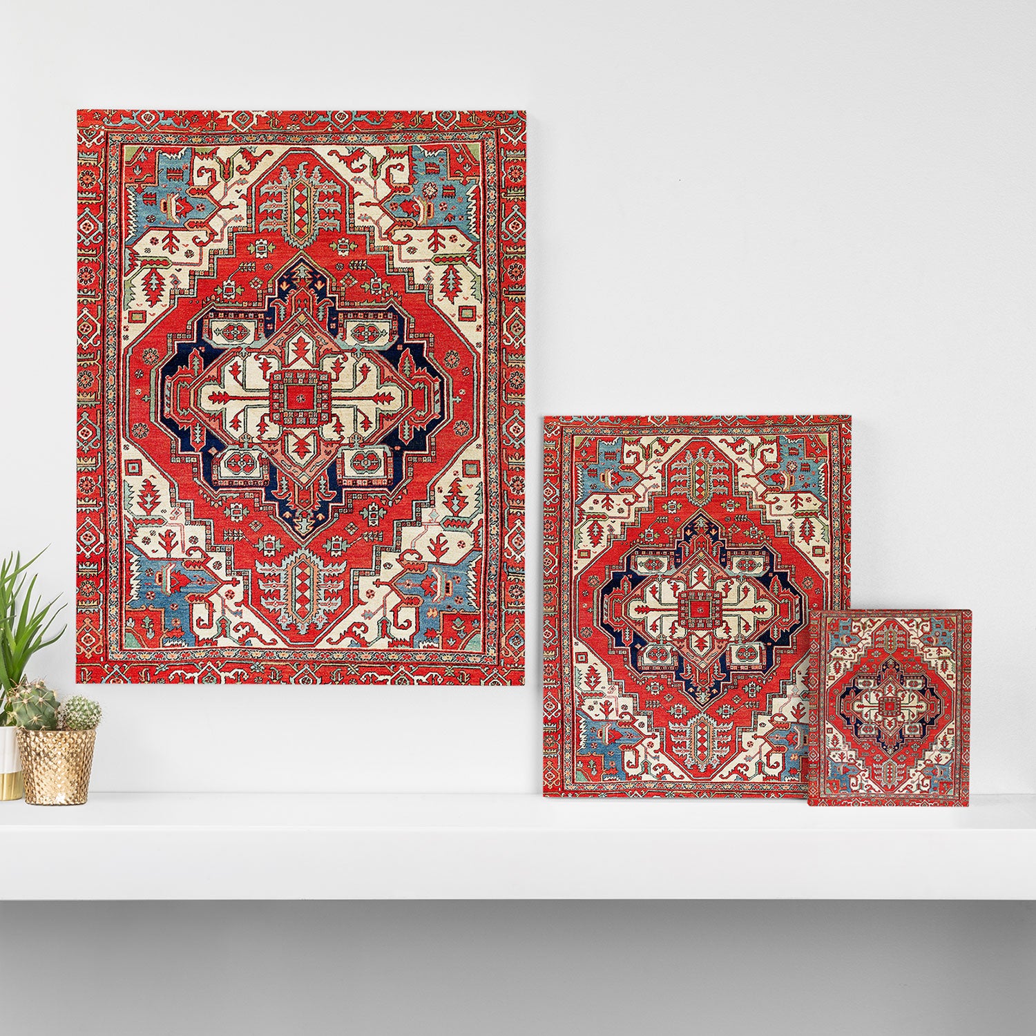 Heriz Azerbaijan Northwest Persian Carpet Print Canvas Print Gallery Image 3